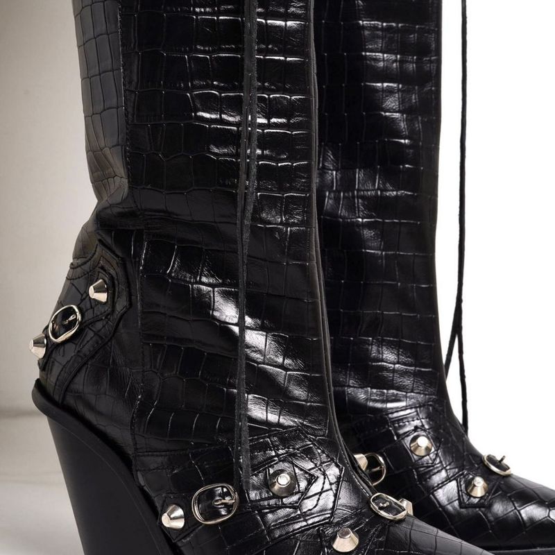 ANNY OUTFITS - Bota Cuero Croco Secret