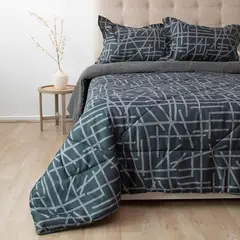 DORAL - Plumón sherpa estampado king gris
