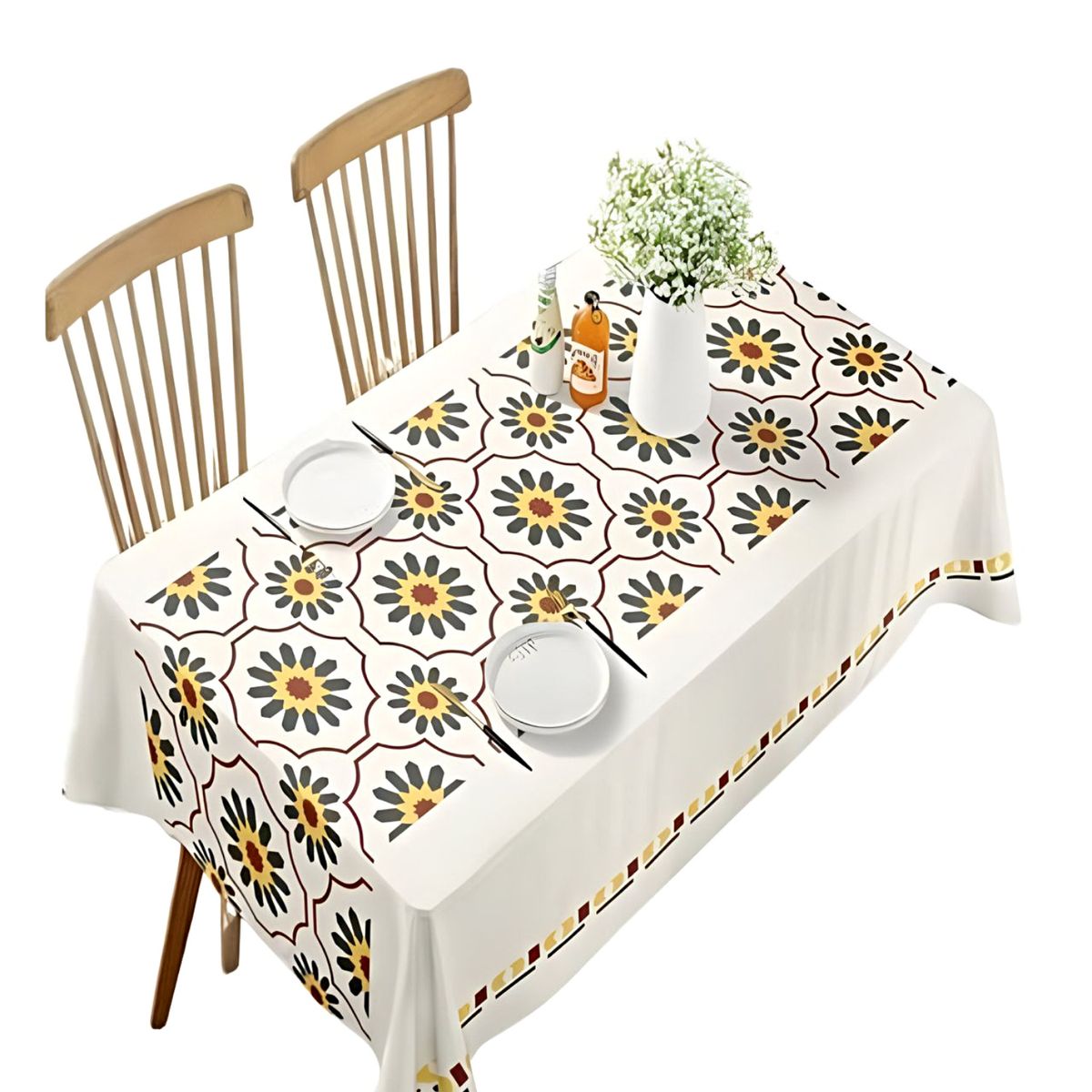 GENERICO - Mantel De Comedor Rectangular impermeable 140x 220 cm M8