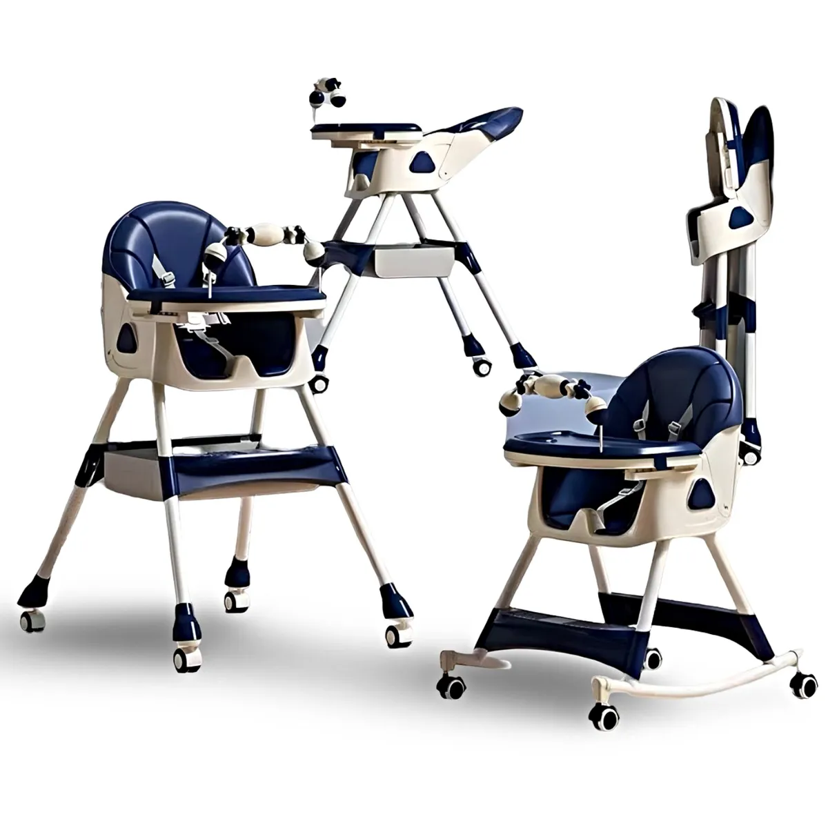 GENERICO - SILLA ALTA PARA ALIMENTACIÓN MULTIFUNCIONAL PARA BEBÉS AZUL