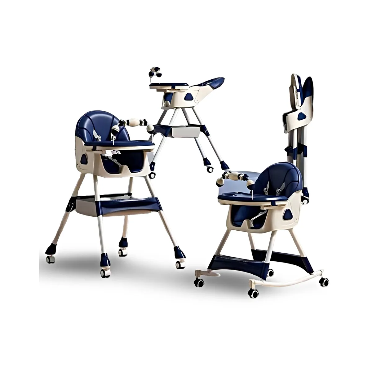 GENERICO - SILLA ALTA PARA ALIMENTACIÓN MULTIFUNCIONAL PARA BEBÉS AZUL