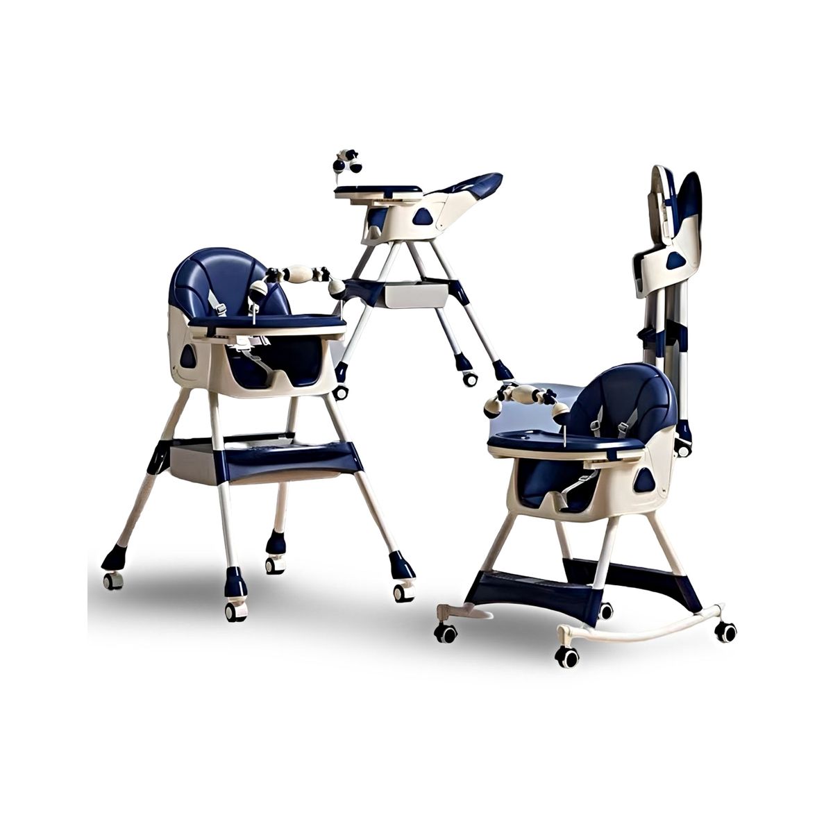 GENERICO - SILLA ALTA PARA ALIMENTACIÓN MULTIFUNCIONAL PARA BEBÉS AZUL