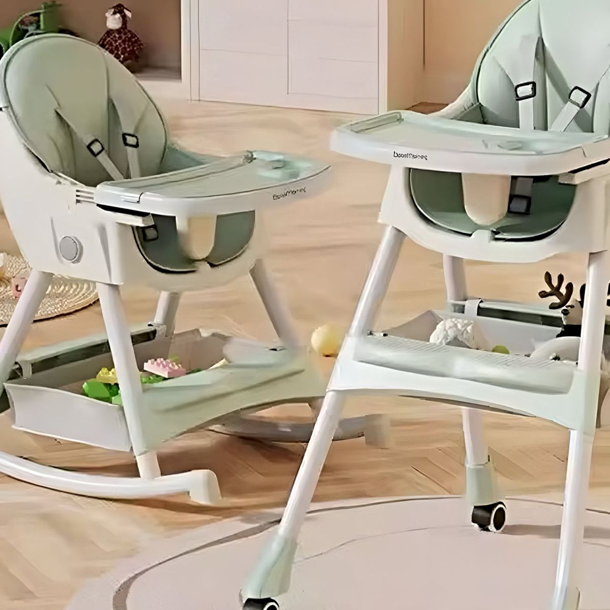 GENERICO - SILLA ALTA PARA ALIMENTACIÓN MULTIFUNCIONAL PARA BEBÉS VERDE