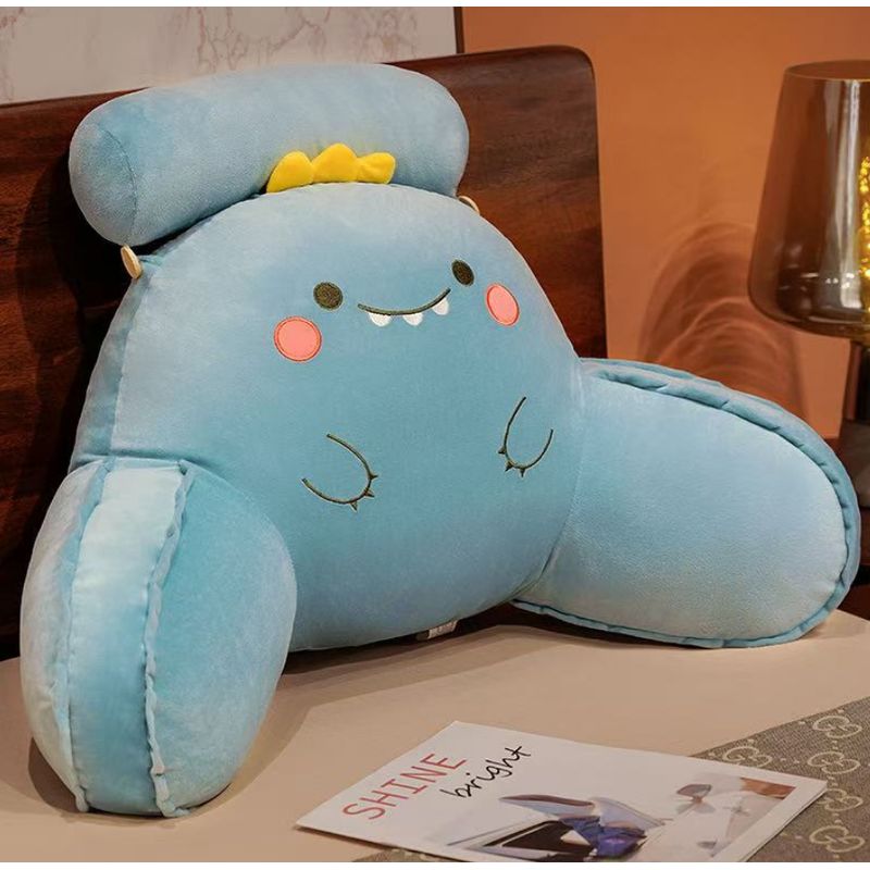 GENERICO - Almohada Para Respaldo De Cama Cojín Para Sofá Con Brazos Dinosaurio