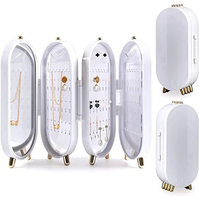 OEM - Estuche Para Joyas Plegable Joyero 4 Paneles Plegable- Verde