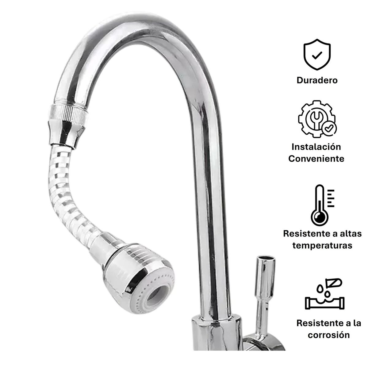 GENERICO - Extensión de Grifo de Agua Flexible Turbo 360°