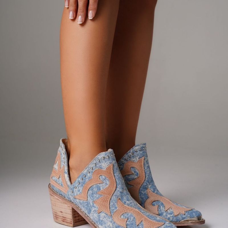 ANNY OUTFITS - Botin Jeans y cuero Nebraska