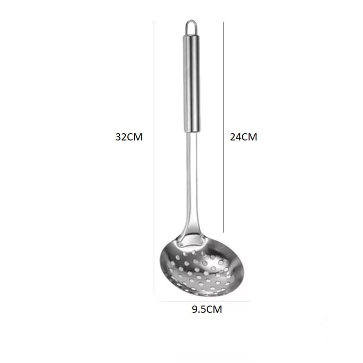 GENERICO - Cucharon Espumador 32cm Utensilio De Cocina Acero Inoxidable