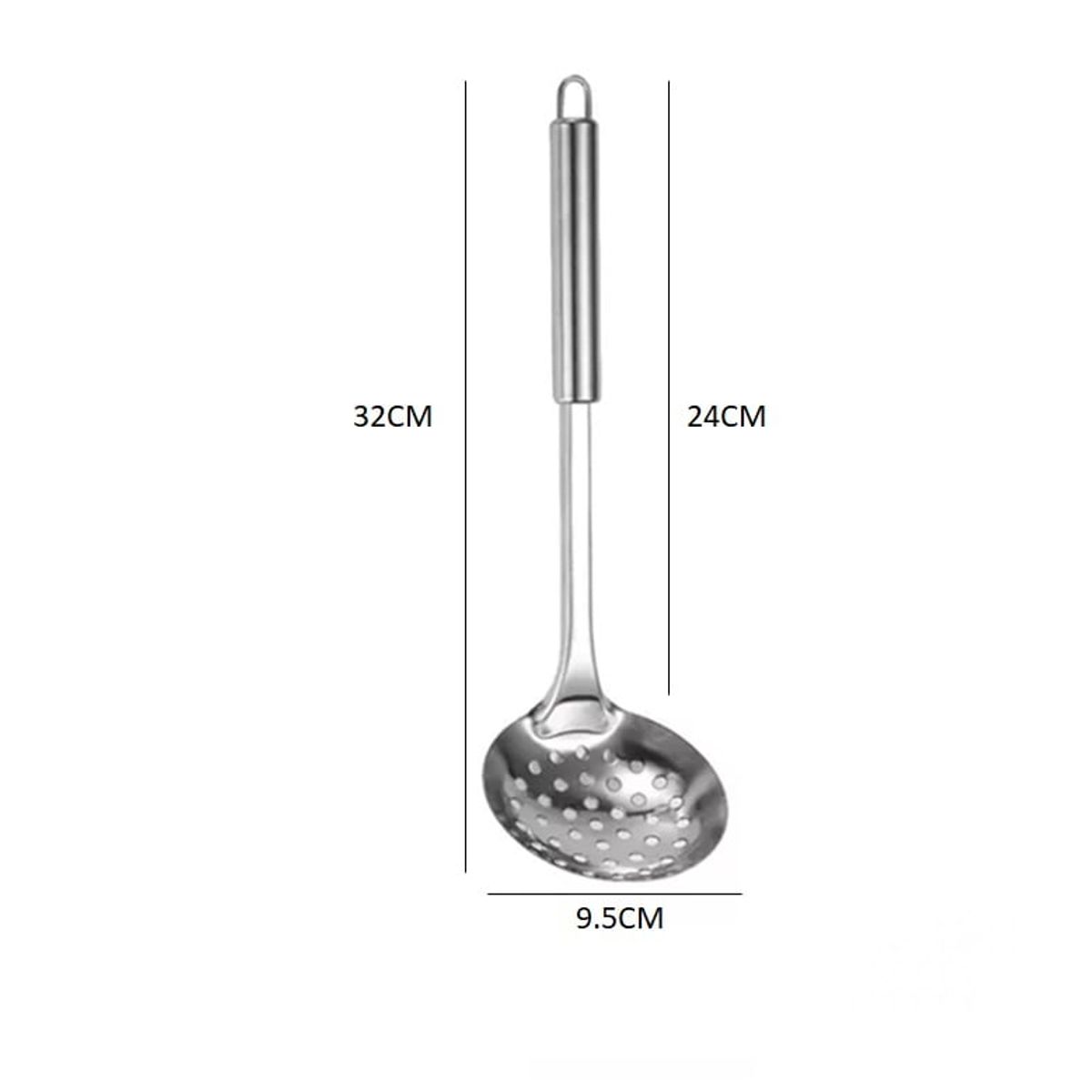GENERICO - Cucharon Espumador 32cm Utensilio De Cocina Acero Inoxidable