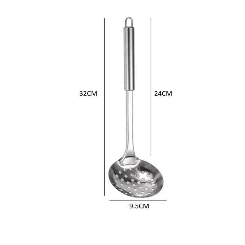 GENERICO - Cucharon Espumador 32cm Utensilio De Cocina Acero Inoxidable