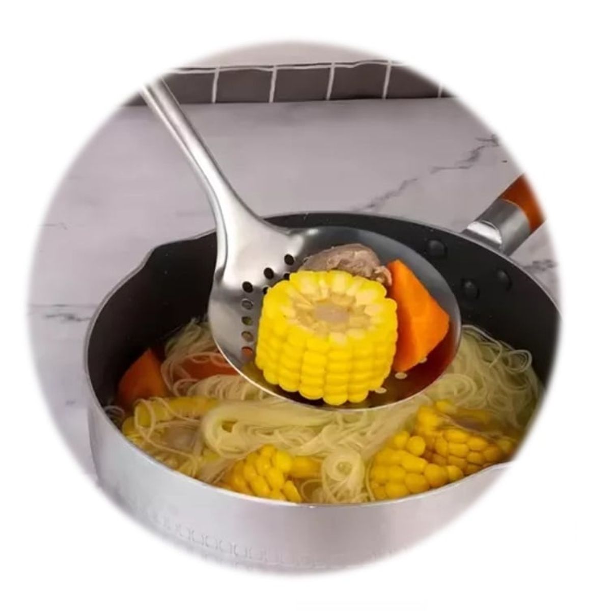 GENERICO - Cucharon Espumador 32cm Utensilio De Cocina Acero Inoxidable