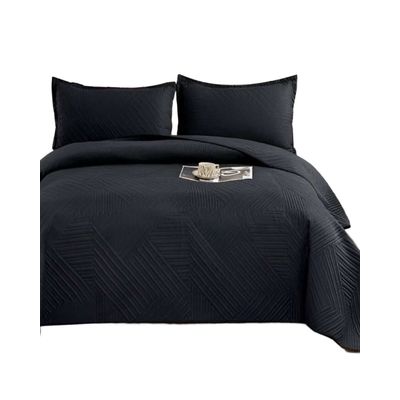 Imagen 2 del producto COBERTOR DE LUJO QUILT VERANO 2 PLAZAS NEGRO