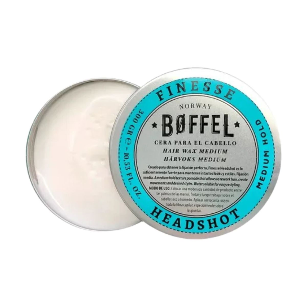 BOFFEL - Cera Medium Para Cabello  Boffel 300gr Suave y Fijacion Perfecta