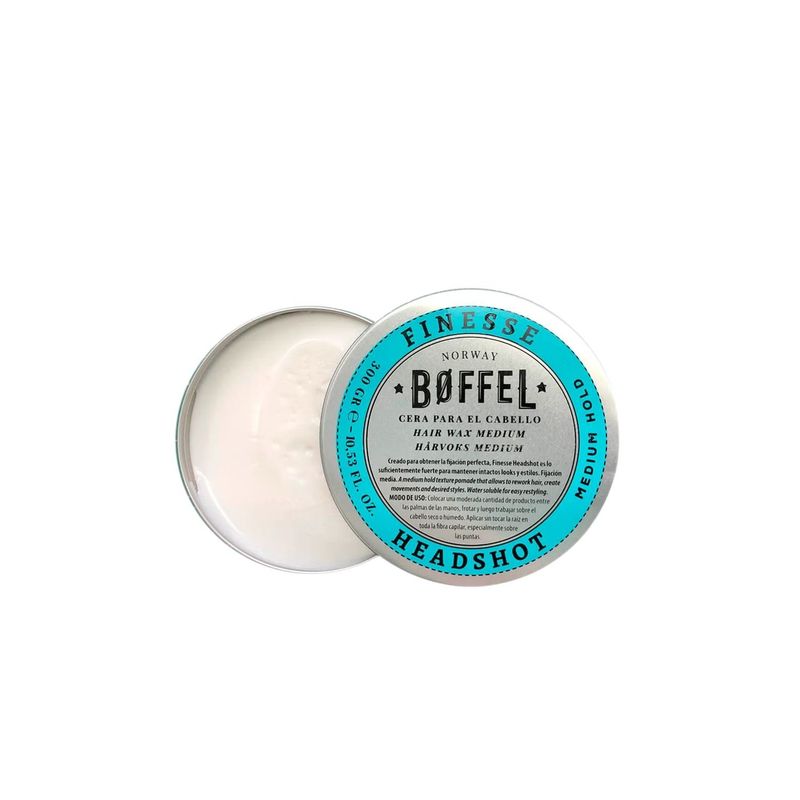 BOFFEL - Cera Medium Para Cabello  Boffel 300gr Suave y Fijacion Perfecta
