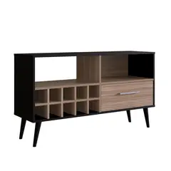 DF HOME - Rack Bar Arrimo Negro Castaño Emovell B107088