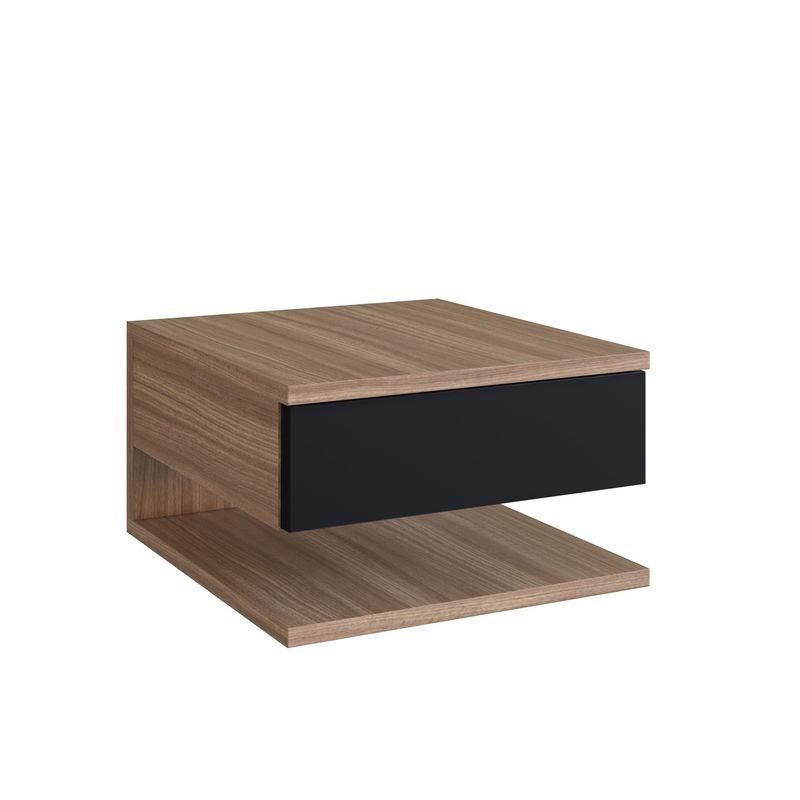 DF HOME - Velador Mural 1 Cajón Negro Castaño B68.089