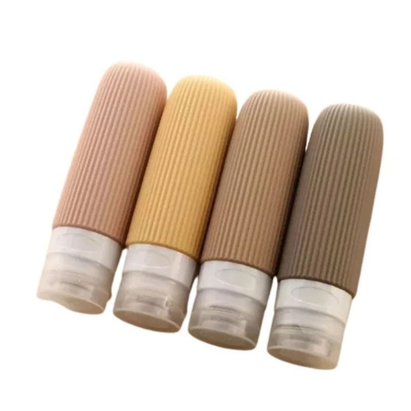 GENERICO - Estuche De Viaje Contenedor Silicona Portatiles 4 Piezas