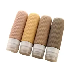 GENERICO - Estuche De Viaje Contenedor Silicona Portatiles 4 Piezas