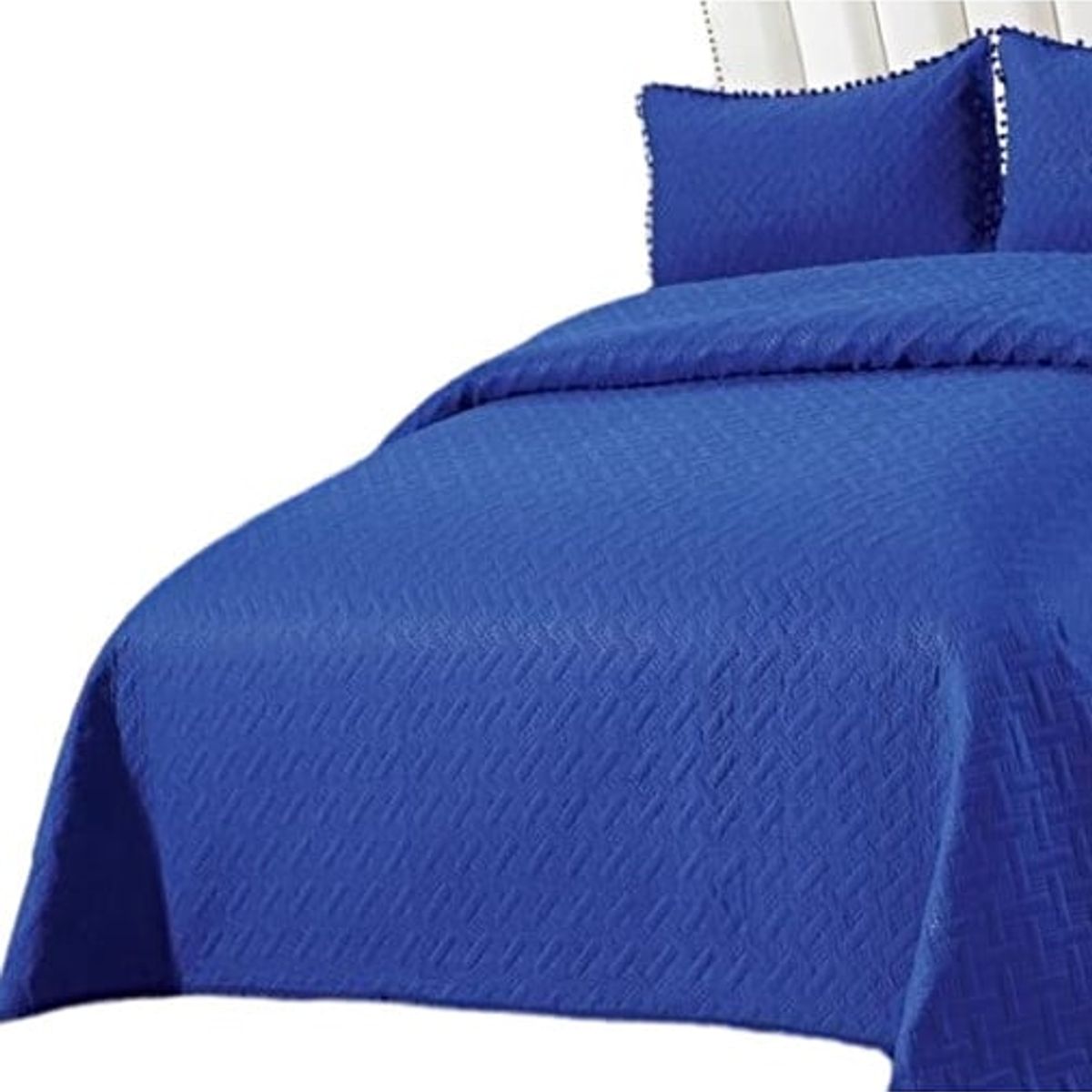 GENERICO - CUBRECAMA QUILT DE VERANO CON POMPONES  2 PLAZAS