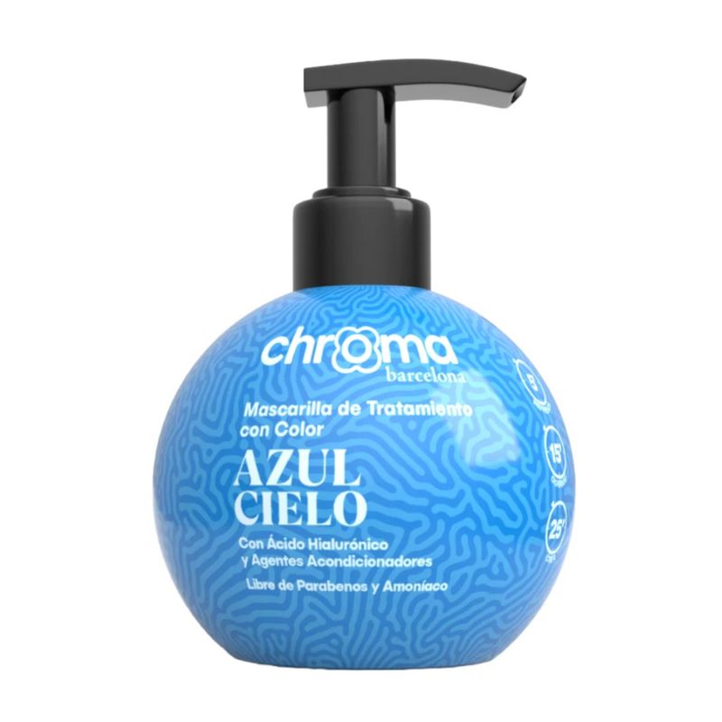 GENERICO - Chroma Barcelona Azul Cielo Mascarilla Con Color 250ml