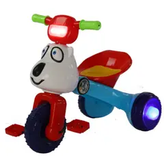 GENERICO - Triciclo Plegable Musical con Luces “Perro”