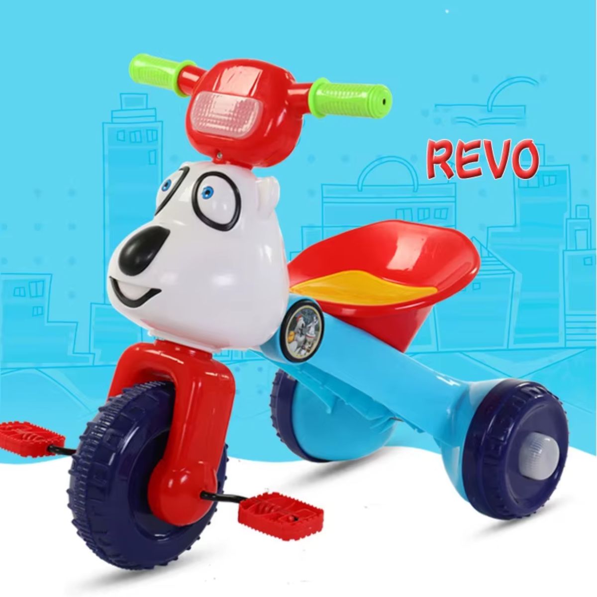 GENERICO - Triciclo Plegable Musical con Luces “Perro”