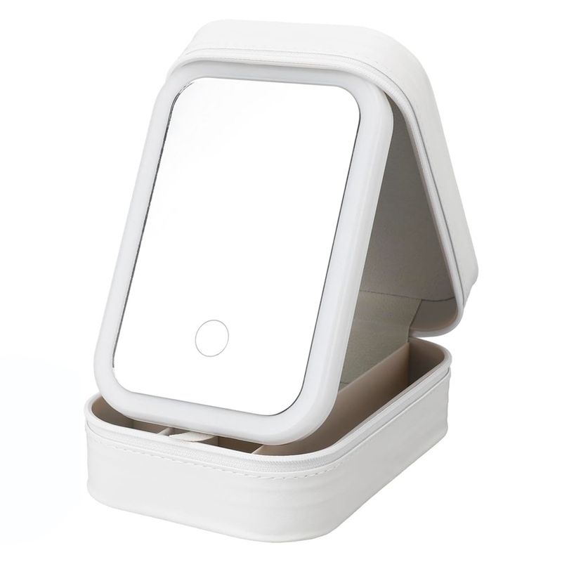 GENERICO - Estuche Organizador De Cosméticos Con Espejo Y Luces LED