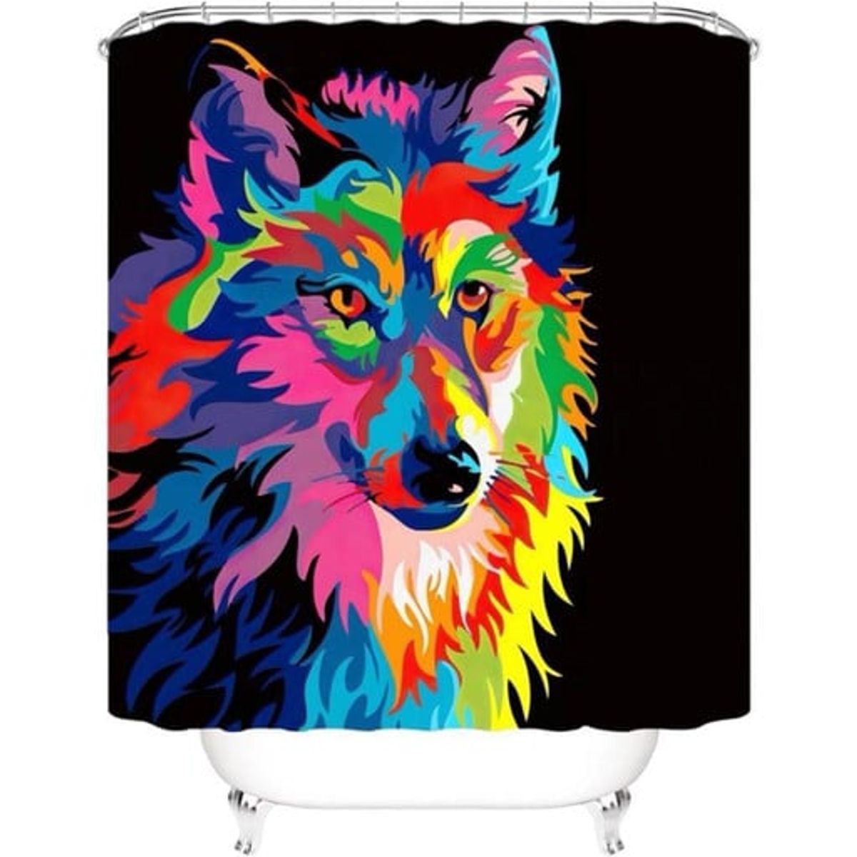 GENERICO - CORTINA DE BAÑO MAS FORRO DE DUCHA IMPERMEABLE