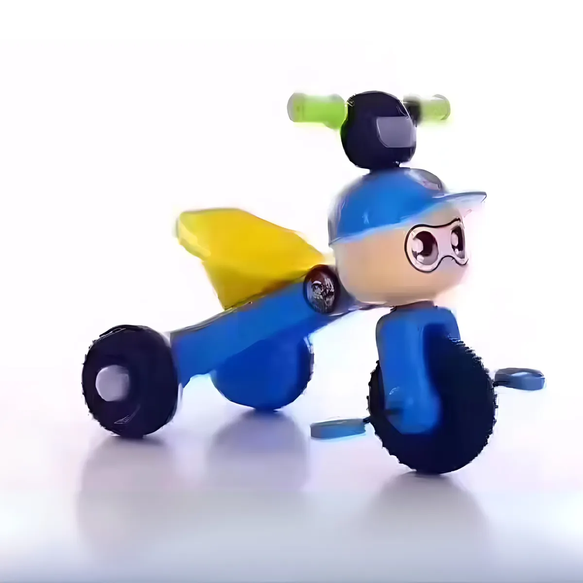 GENERICO - Triciclo Plegable Musical con Luces “Cabezon” azul