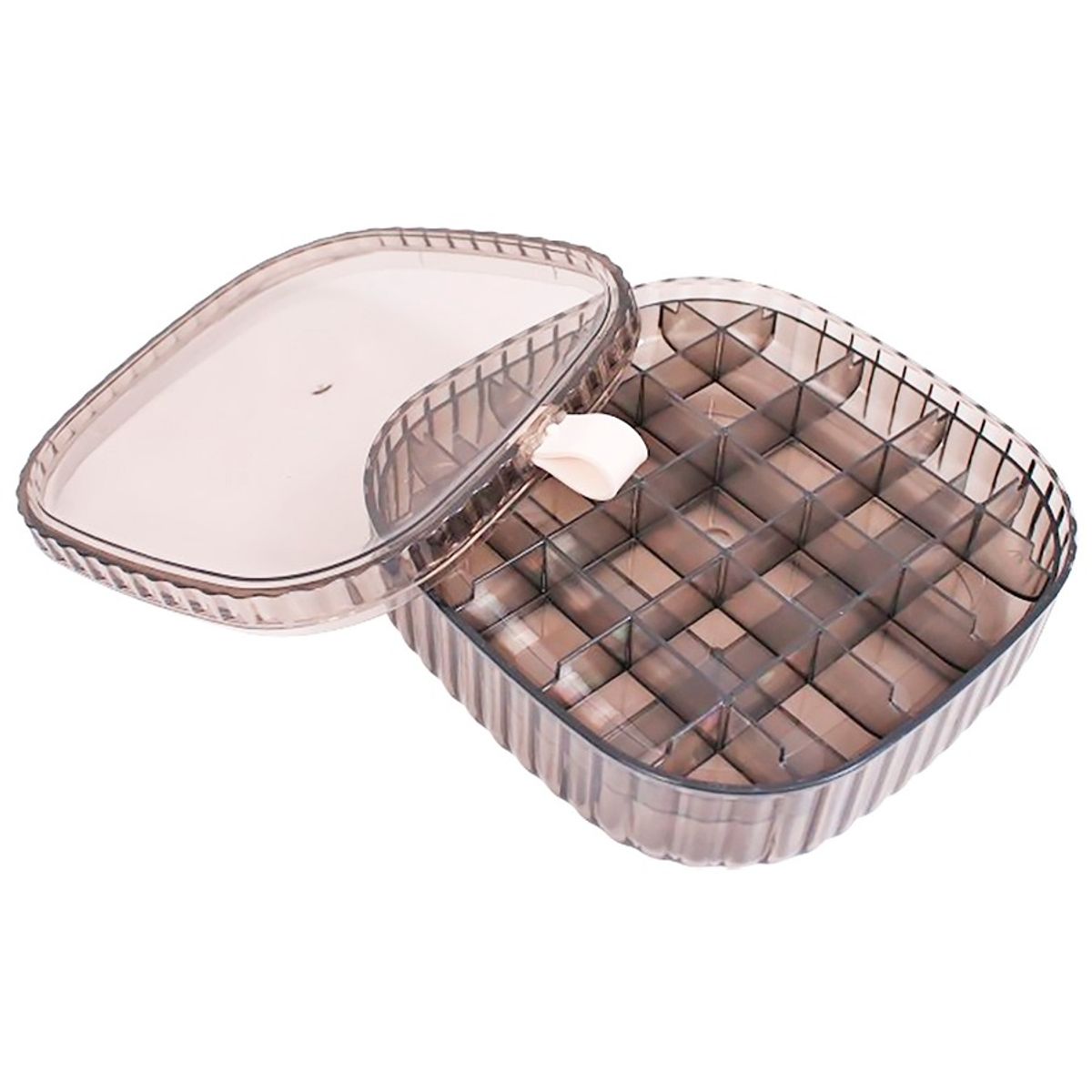 GENERICO - Caja Organizadora De Joyas De Plástico Transparente De 2 Capas