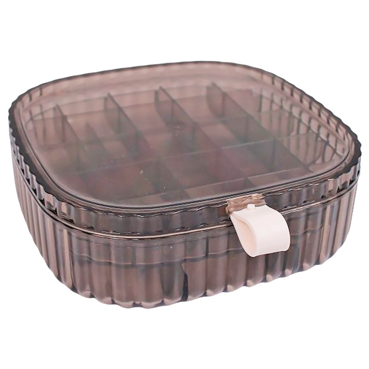 GENERICO - Caja Organizadora De Joyas De Plástico Transparente De 2 Capas