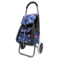 GENERICO - Carro de feria compra plegable supermercado impermeable