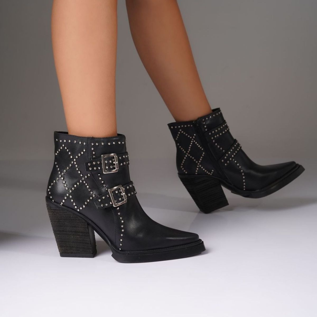 ANNY OUTFITS - Bota cuero Quad Metal