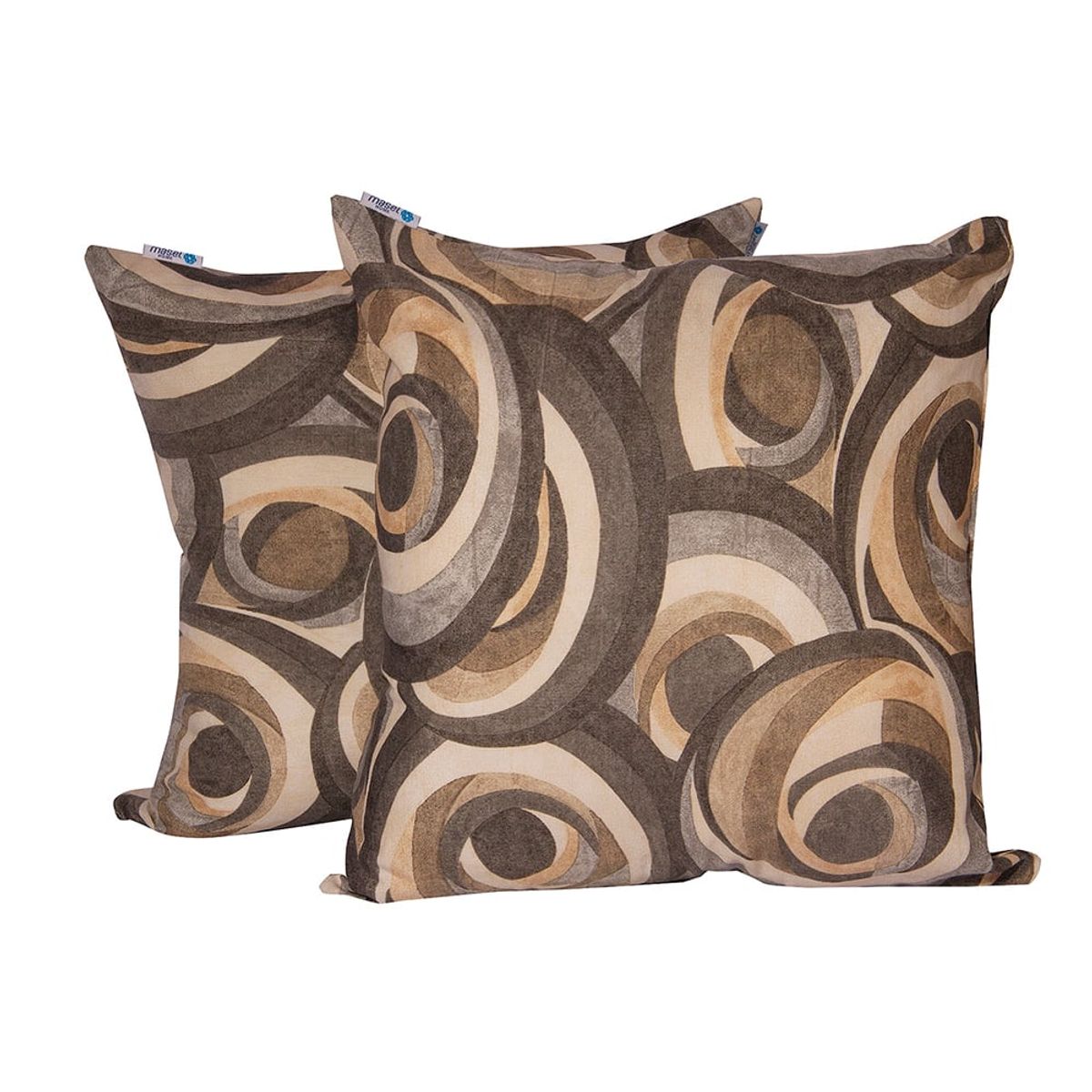 MASEL - Set 2 Cojines Lona Española Sonido 50X50 Gris