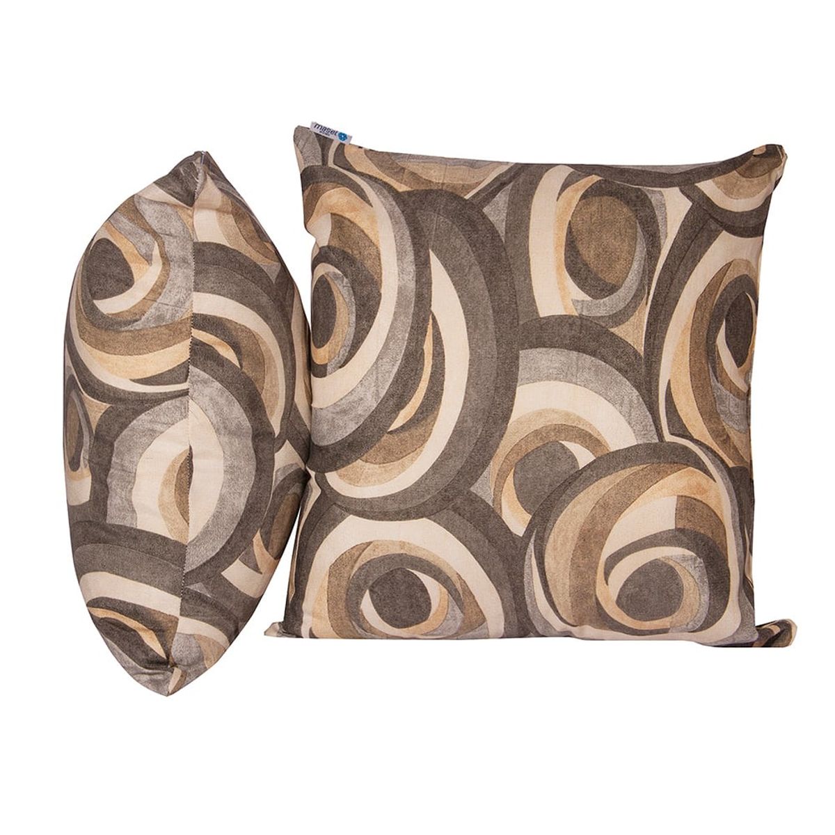 MASEL - Set 2 Cojines Lona Española Sonido 50X50 Gris