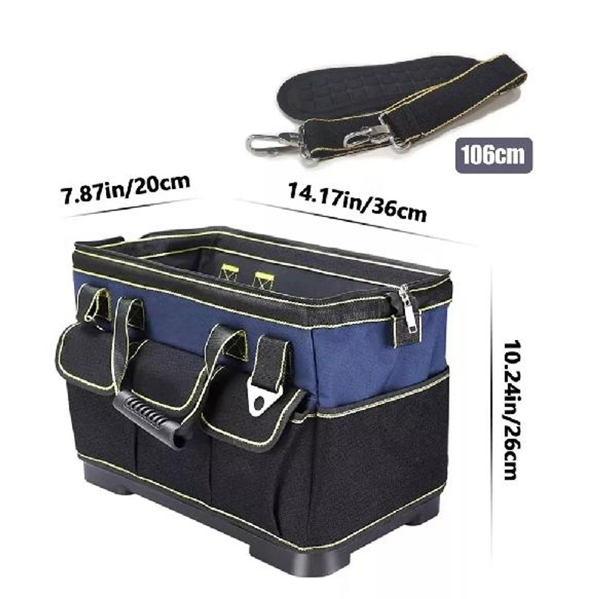 GENERICO - Bolsa de herramientas para electricista mochila organizador color negro