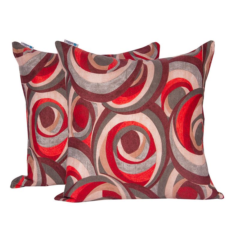 MASEL - Set 2 Cojines Lona Española Sonido 50X50 Rojo