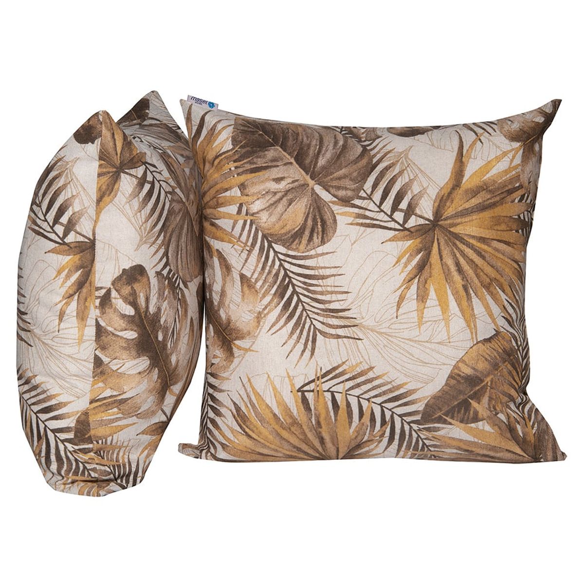 MASEL - Set 2 Cojines Lona Española Tiko 50X50 CHOCOLATE