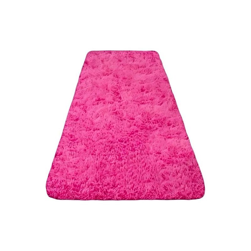 GENERICO - Juego por 2 Alfombra peluda pasillera liviana 70x150 ultra suave FUCSIA