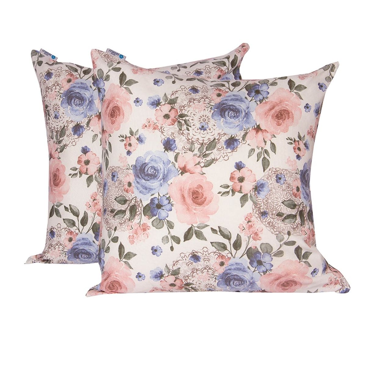 MASEL - Set 2 Cojines Lona Española Fabiola 50X50 Azul