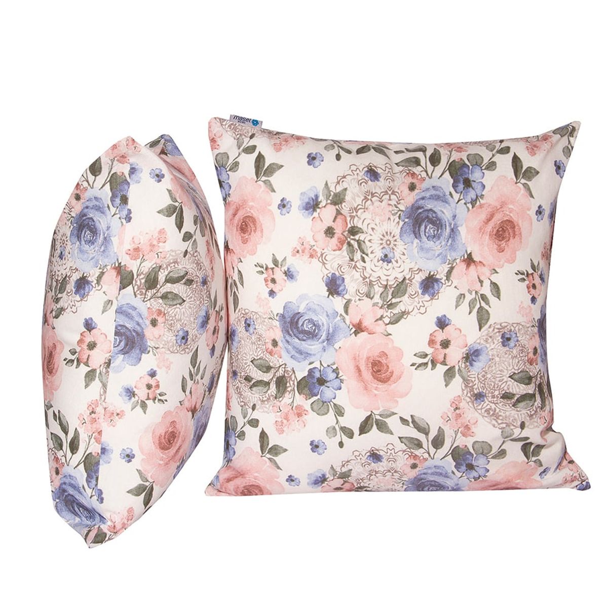 MASEL - Set 2 Cojines Lona Española Fabiola 50X50 Azul