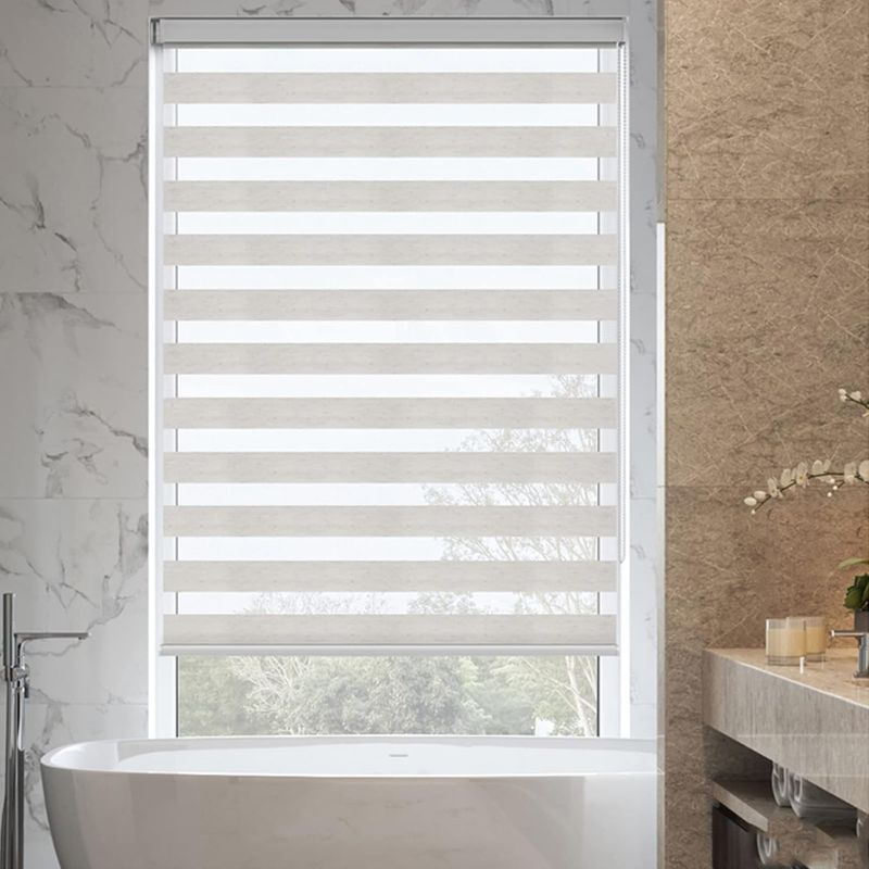 GENERICO - cortina roller duo 60x200 dia y noche BLANCO