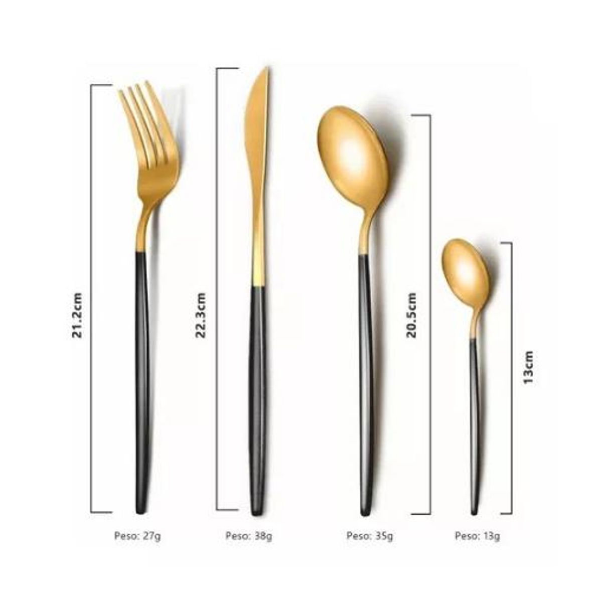 GENERICO - Cubiertos servicio completo negro