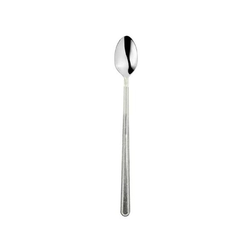 GENERICO - Cucharas largas café helado color plata