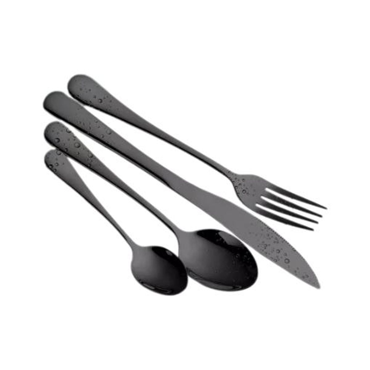 GENERICO - Cuchillería cubiertos lujo maleta negro