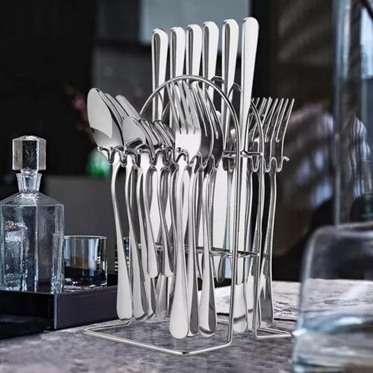 GENERICO - Cubiertos cuchilleria color plata