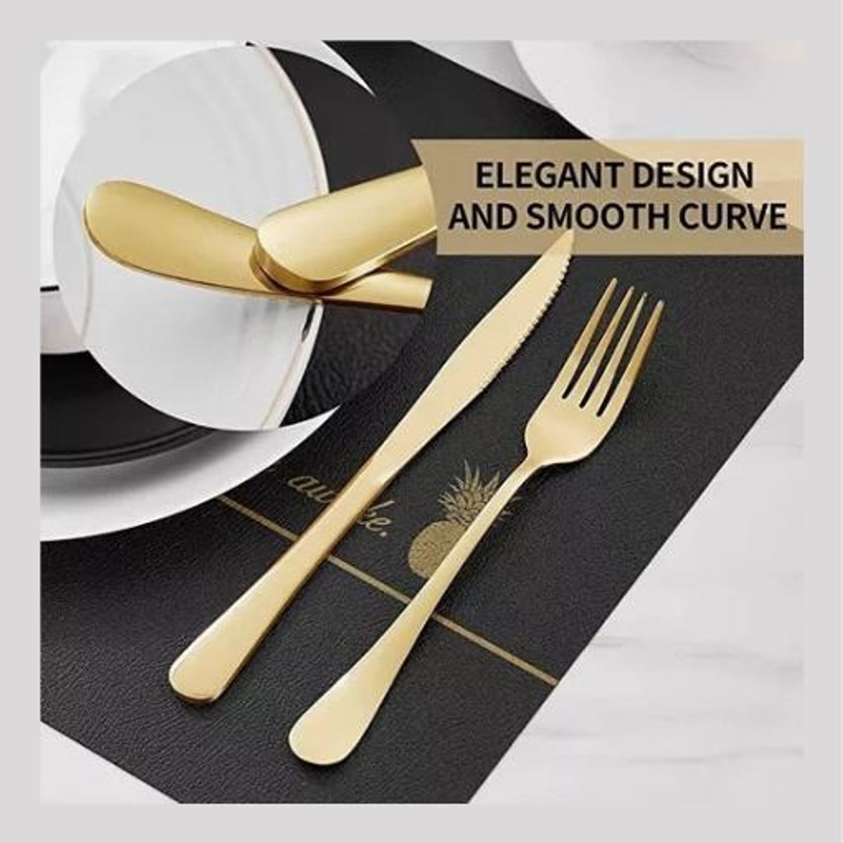 GENERICO - Cubiertos cuchillería amarillo