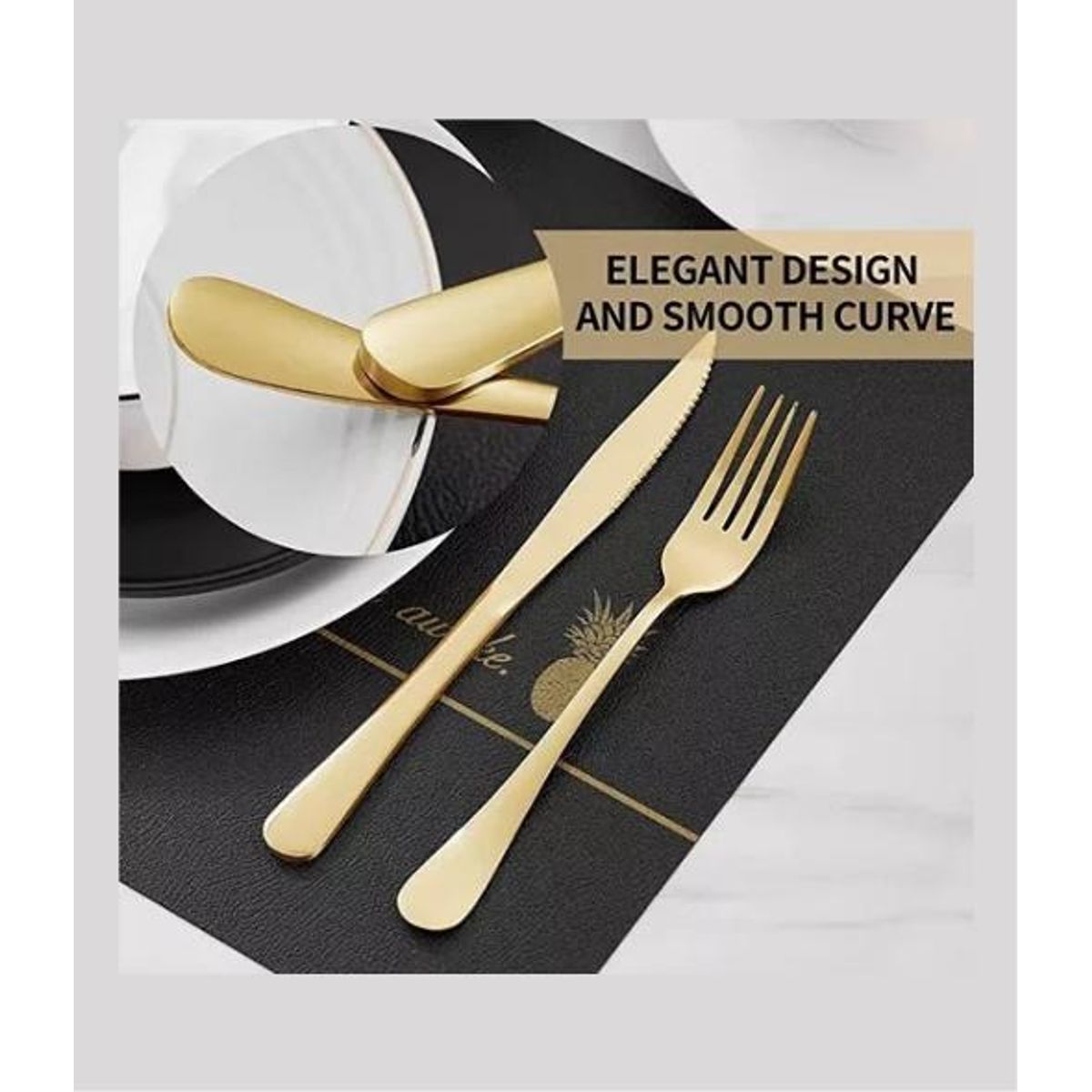 GENERICO - Cubiertos cuchillería amarillo