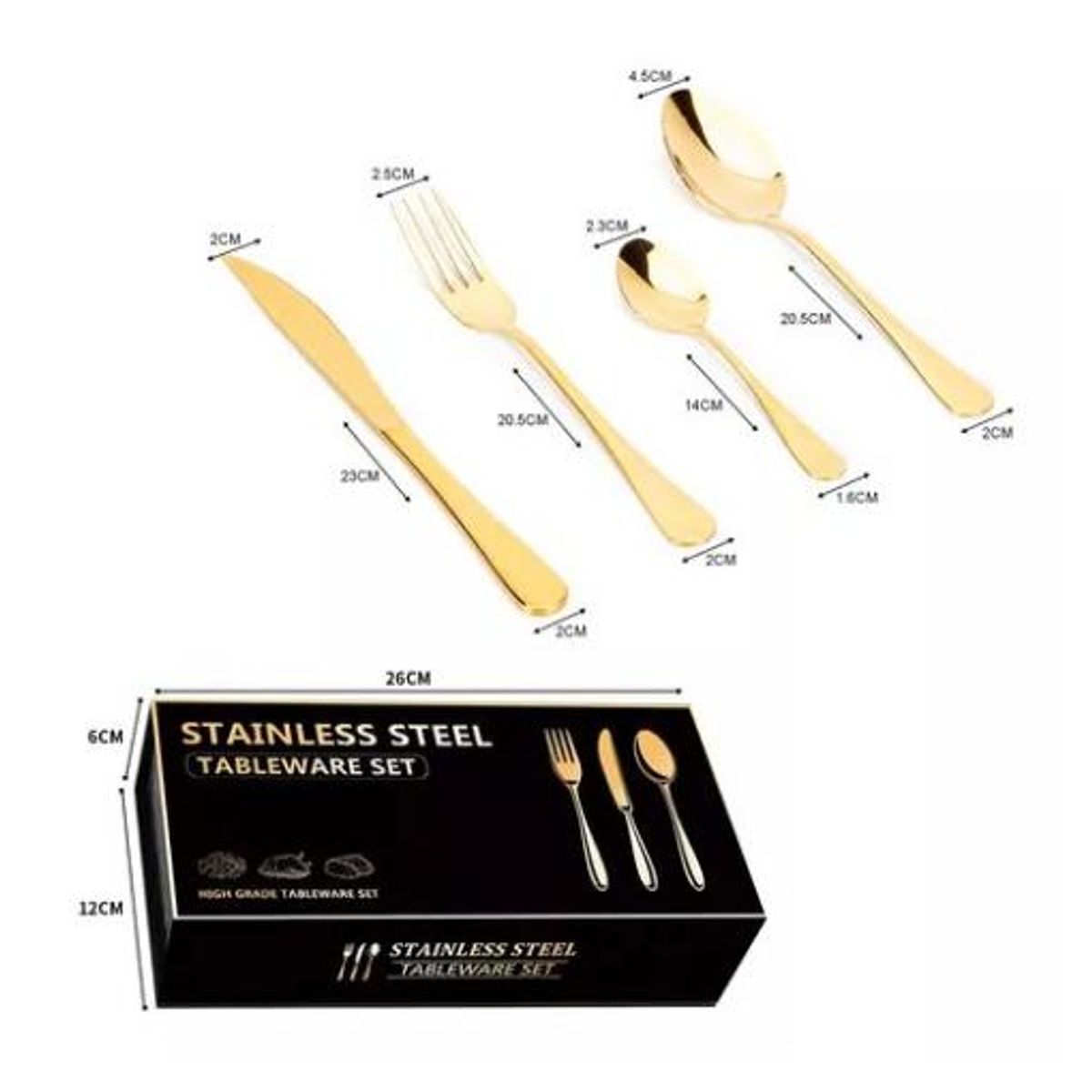 GENERICO - Cubiertos cuchillería amarillo