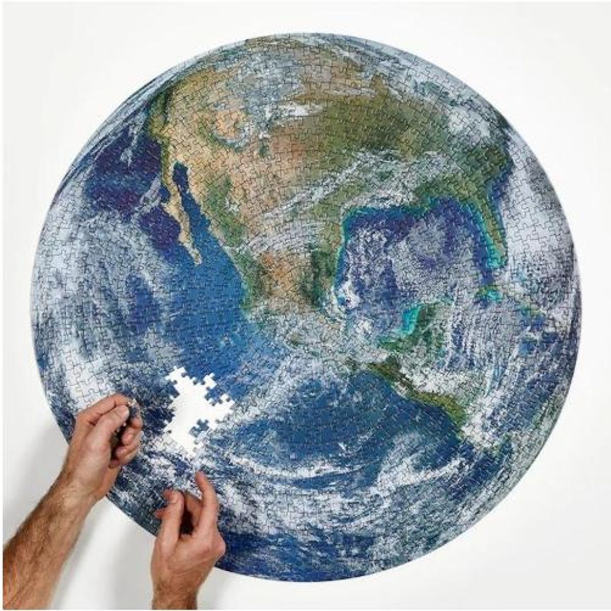 GENERICO - Puzzle rompecabezas redondo planeta azul